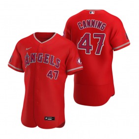 Men's Los Angeles Angels Griffin Canning Nike Red Authentic Jersey