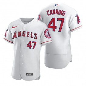 Men's Los Angeles Angels Griffin Canning Nike White Authentic Home Jersey