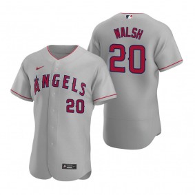 Men's Los Angeles Angels Jared Walsh Nike Gray Authentic Road Jersey