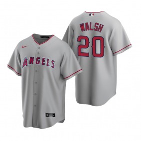 Los Angeles Angels Jared Walsh Nike Gray Replica Road Jersey