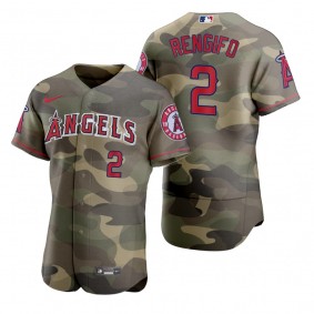 Los Angeles Angels Luis Rengifo Camo Authentic 2021 Armed Forces Day Jersey