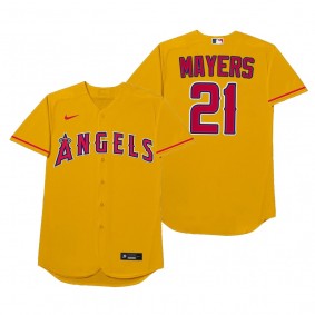 Los Angeles Angels Mike Mayers Mayers Gold 2021 Players' Weekend Nickname Jersey