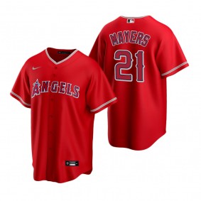 Men's Los Angeles Angels Mike Mayers Nike Red Replica Alternate Jersey