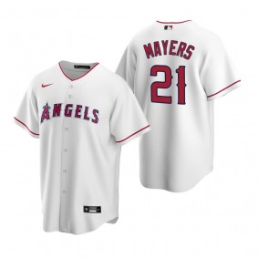 Men's Los Angeles Angels Mike Mayers Nike White Replica Home Jersey