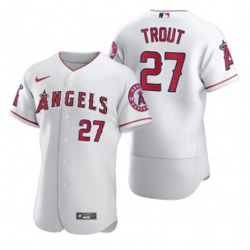 Los Angeles Angels Mike Trout Nike White 2020 Authentic Jersey