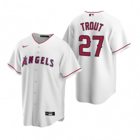 Los Angeles Angels Mike Trout Nike White Replica Home Jersey