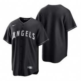 Los Angeles Angels Nike Black White Replica Team Jersey