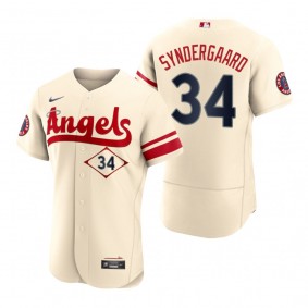 Men's Los Angeles Angels Noah Syndergaard Cream 2022 City Connect Authentic Jersey