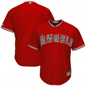 Male Los Angeles Angels of Anaheim Red Camo Logo Team Jersey