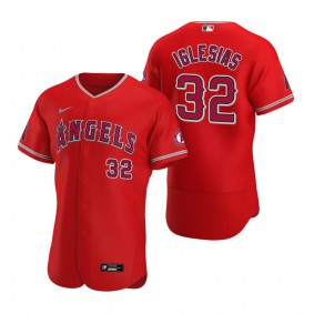 Men's Los Angeles Angels Raisel Iglesias Nike Red Authentic Jersey