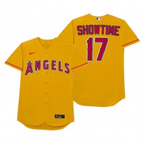 Los Angeles Angels Shohei Ohtani Showtime Gold 2021 Players' Weekend Nickname Jersey