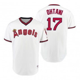 California Angels Shohei Ohtani White 1975 Turn Back the Clock Authentic Jersey