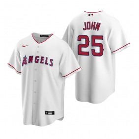 Los Angeles Angels Tommy John Nike White Retired Player Replica Jersey