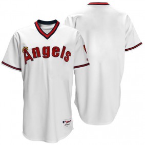 Male Los Angeles Angels White 1970 Turn Back The Clock Throwback Team Jersey