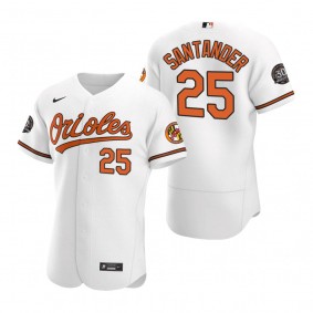 Men's Baltimore Orioles Anthony Santander Nike White 30th Anniversary Authentic Jersey