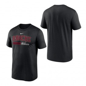 Men's Arizona Diamondbacks Nike Black 2023 Postseason Authentic Collection Dugout T-Shirt