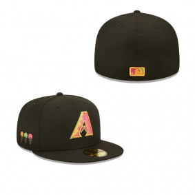 Men's Arizona Diamondbacks Black Summer Sherbet 59FIFTY Fitted Hat