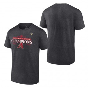 Men's Arizona Diamondbacks Fanatics Branded Heather Charcoal 2023 National League Champions Locker Room T-Shirt