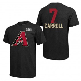 Men's Arizona Diamondbacks Corbin Carroll Majestic Threads Black 2023 World Series Tri-Blend T-Shirt
