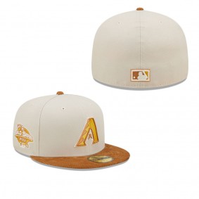 Men's Arizona Diamondbacks Cream Brown Corduroy Visor 59FIFTY Fitted Hat