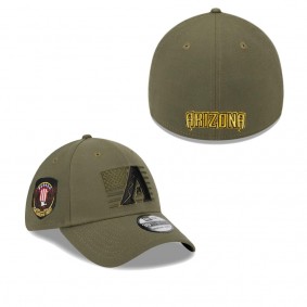 Men's Arizona Diamondbacks Green 2023 Armed Forces Day 39THIRTY Flex Hat