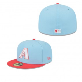 Men's Arizona Diamondbacks Light Blue Red Spring Color Two-Tone 59FIFTY Fitted Hat
