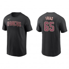 Men's Arizona Diamondbacks Luis Frias Black Name & Number T-Shirt