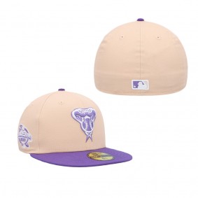 Men's Arizona Diamondbacks Orange Purple 2001 World Series Side Patch 59FIFTY Fitted Hat