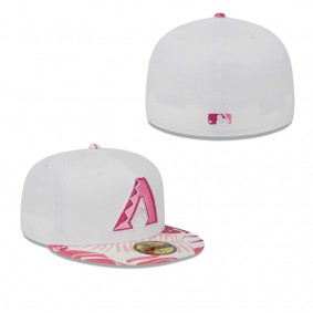 Men's Arizona Diamondbacks White Pink Flamingo 59FIFTY Fitted Hat
