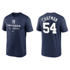 Aroldis Chapman New York Yankees Navy 2022 Postseason Authentic Collection Dugout T-Shirt