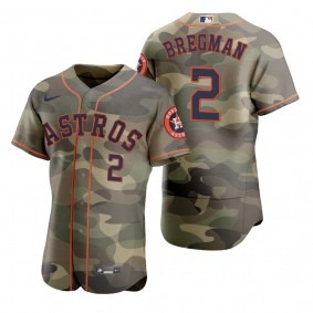 Houston Astros Alex Bregman Camo Authentic 2021 Armed Forces Day Jersey