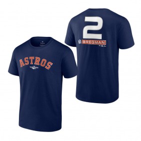 Men's Houston Astros Alex Bregman Navy 2022 World Series Name & Number T-Shirt