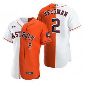 Houston Astros Alex Bregman Nike Orange Authentic Split Jersey