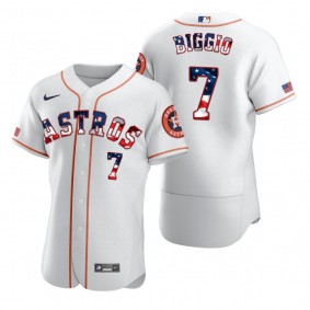 Craig Biggio Houston Astros White 2020 Stars & Stripes 4th of July Jersey