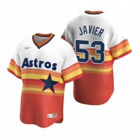 Houston Astros Cristian Javier Nike White Cooperstown Collection Home Jersey