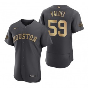 Men's Houston Astros Framber Valdez Charcoal 2022 MLB All-Star Game Authentic Jersey