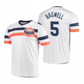 Houston Astros Jeff Bagwell White Cooperstown Collection V-Neck Jersey