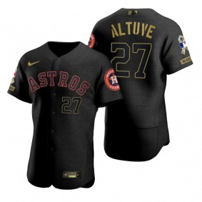 Houston Astros Jose Altuve All Black 2021 Salute to Service Jersey