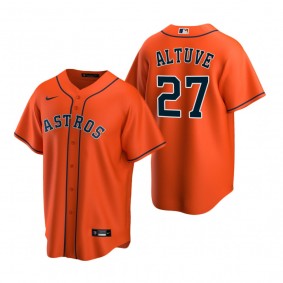 Men's Houston Astros Jose Altuve Nike Orange Replica Alternate Jersey