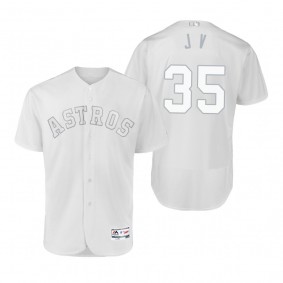 Houston Astros Justin Verlander J V White 2019 Players' Weekend Authentic Jersey