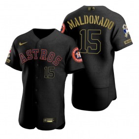 Houston Astros Martin Maldonado All Black 2021 Salute to Service Jersey