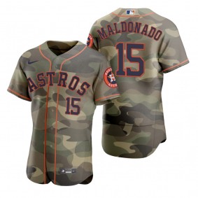 Houston Astros Martin Maldonado Camo Authentic 2021 Armed Forces Day Jersey