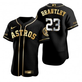 Houston Astros Michael Brantley Nike Black Golden Edition Authentic Jersey