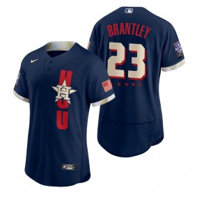 Men's Houston Astros Michael Brantley Navy 2021 MLB All-Star Game Authentic Jersey