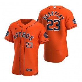 Houston Astros Michael Brantley Orange 2021 World Series Authentic Jersey