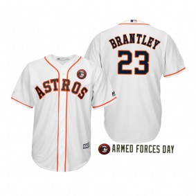 2019 Armed Forces Day Michael Brantley Houston Astros White Jersey