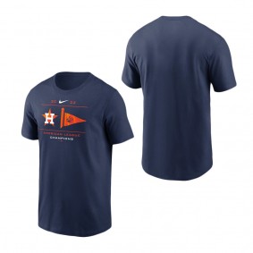 Men's Houston Astros Navy 2022 American League Champions Pennant T-Shirt