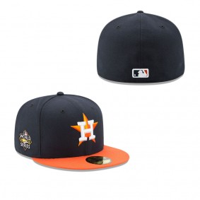 Men's Houston Astros Navy Orange 2022 World Series Side Patch 59FIFTY Fitted Hat