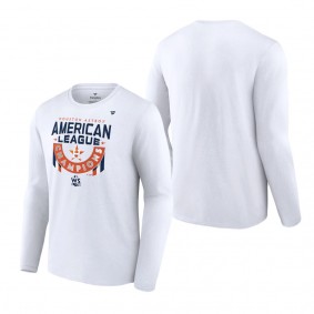 Men's Houston Astros White 2022 American League Champions Locker Room Long Sleeve T-Shirt