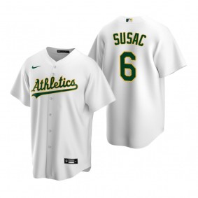 Oakland Athletics Daniel Susac White 2022 MLB Draft Home Replica Jersey